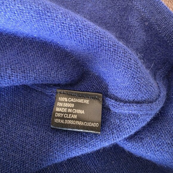 Antonio Melani 100% Cashmere Peplum Sweater Women’s Small Blue Long Sleeve Soft - Picture 5 of 12